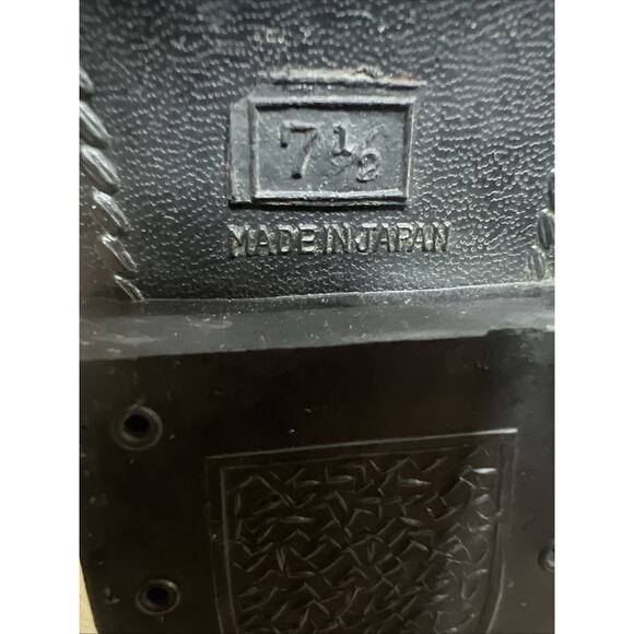 VTG 50's Toddler 7.5 Cowboy Boots by Texas Boot Co. Black Inlay Leather Flowers - Picture 8 of 10